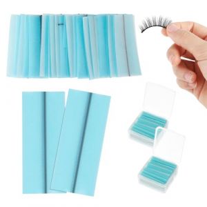 Andibro 80 Pièces Faux Cils Bandes de Cils, Autocollantes Bandes Adhésives de Cils Noires Réutilisables Tenue Forte Bandes de Remplacement pour la Plupart des Bandes de Cils Artificiels (Flypian, neuf)