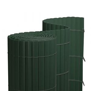jarolift Canisse en PVC Standard Brise Vue pour Jardin Balcon Terrasse, Habillage De Balcon Clôture Renforcé Résistanteaux Intempéries, 90 x 700 cm, 2 Tapis : 1 x 3 m + 1 x 4 m de Longueur, Vert (Jalousiescout Shop, neuf)