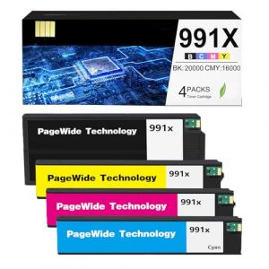 OGOUGUAN Caidi 991X Cartouche d’Encre Compatible pour Pro 750dw 777z MFP 772dn 774dn 779dn (4 pièces) (ZHU HAI LICAI Electronic Technology Co., Ltd, neuf)