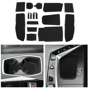 CDEFG Compatible avec Peugeot e-3008 e3008 2024 2025 - Tapis de sol en caoutchouc antid&eacute;rapant pour console centrale - Noir (C D E F G, neuf)