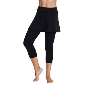 G&eacute;n&eacute;rique Legging Jupe Femme Sportive Tennis Longue Jupe Pantalon Jogging Golf Sport Course a Pied Skapri avec Poche Skort Jupe avec Pantalons 2 en 1 Leggings avec Jupette Legging De Sport Femme (OKrjhu, neuf)