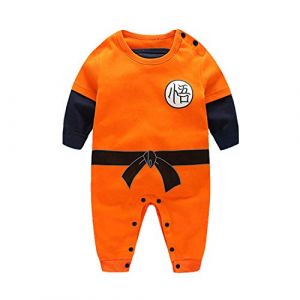 Sxkayxr - Grenouillère inspirée de Goku pour nouveau-né, garçon et fille, Orange 1 (Sxkayxr, neuf)