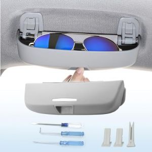 Coleya &Eacute;tui &agrave; Lunettes de Voiture Compatible avec VW Golf 8 2020-2024, Porte Lunettes de Voiture, Support de Lunettes de Soleil de Voiture, Golf 8 Accessoire Bo&icirc;te &agrave; Lunettes (Gris) (Coleya, neuf)