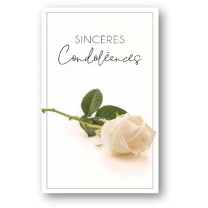 Editions Cely Lot de 5 Cartes Sincères Condoléances - Enveloppes incluses - Papeterie Premium (Rose 6117117) (Emball'Art, neuf)