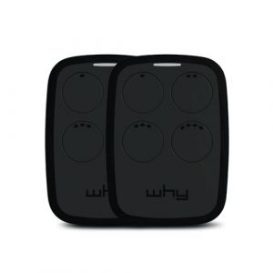 1Control Why, Télécommande Universelle à 4 Touches, pour l'Ouverture de Portails et Portes de Garage, Copie Jusqu'à 750 Télécommandes Rolling Code, Contrôle Jusqu'à 4 Entrées, Noir, Made in Italy (1ControlSRL, neuf)