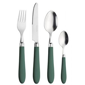Pintinox Prima Collection, de couverts 24 pièces, série Daisy, acier inoxydable, manche sans nickel, vert, avec coffret cadeau (Casa e cucina, neuf)