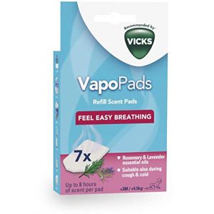 Vicks Paediatric Vapopads 7 Recharges Parfumées Romarin Lavande (adom medical conseil, neuf)