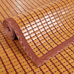 NIANXINN Tapis de Couchage D'Été en Bambou,Tapis en Bambou Naturel,Matelas de Refroidissement Lit-Mat pour Dormir,Natte de Bambou Respirant,pour Chambre à Coucher,Salon,Canapé-lit (50x150cm) (hong hong ri yong pin, neuf)