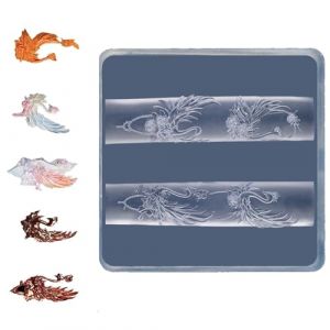 Moules &agrave; ongles en silicone, moule pour la fabrication des ongles, Moule en silicone pour pochoirs &agrave; ongles, Moules de sculpture d'ongles, moules en r&eacute;sine d'ongles en Silicone, moule en Silicone d&eacute;co (rundli, neuf)