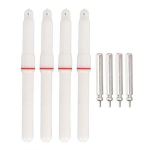SUNGOOYUE 4 Pièces Bâtons Lumineux de Pêche ABS LED Flotteur Pointe de Tige Bâtons Lumineux avec Batterie pour la Pêche de Nuit Sombre (Rouge Fixe) (Voshowylor, neuf)