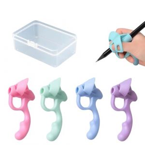 OPVYAEU 6 Pi&egrave;ces Aides &agrave; L'&eacute;criture pour Stylo pour Enfants,Poign&eacute;es pour Crayons, Grip Crayon pour Enfants,Guide Doigts Ecriture Enfant Aide Ecriture, Correction de La Posture D'&eacute;criture pour Crayons (HAN JIAWEI DE DIAN, neuf)