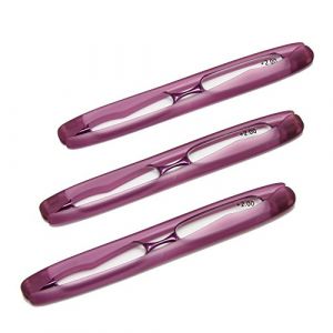 EnzoDate Pack de 3 Lunettes de Lecture Pliantes Mini Lecteur de Poche Lunettes Presbytes +1.0 &agrave; +3.5 (Violet, 2.5, Dioptres) (yueyue trade, neuf)