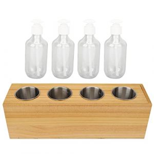 Chauffe-huile électrique pour Huiles de Massage, Chauffe-huile de Massage, 4 Bouteilles à Température Constante, Chauffage Rapide, Chauffe-lotion Amovible, Fonctionnement Facile (salmueu, neuf)