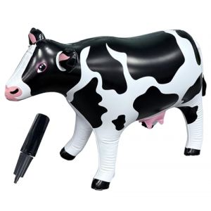 Vache gonflable de 94 cm de long pour OVNI gonflable de 55,9 cm de haut, d&eacute;corations gonflables sur le th&egrave;me des animaux, d&eacute;coration de f&ecirc;te int&eacute;rieure ou ext&eacute;rieure (Venno, neuf)