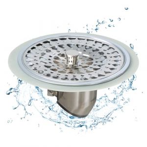 Amexo Filtre Cheveux Douche, Clapet Anti Odeur Attrape Cheveux Douche Bouchon Douche Anti Odeur Filtre Cheveux Baignoire en Silicone et en Acier Inoxydable pour Salle de Bain, Baignoire et Cuisine (Amoxike, neuf)