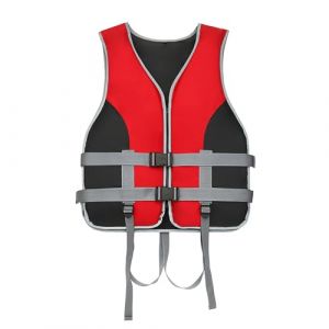LIXQQS Gilet de Sauvetage Adulte Enfant: Aide à la Flottabilité 150N avec Sifflet et Sangles Kayak Paddle Bateau Sports Nautiques(Red2,L) (LxQ Shop, neuf)