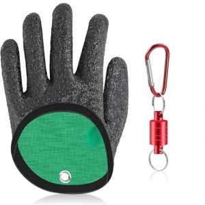 Gants De Pêche Imperméables pour Hommes - Gants De Chasse en Caoutchouc avec Latex Anti-Poignard Grade 5 - Accessoires Indispensables pour la Pêche (XingShengLiLiang, neuf)