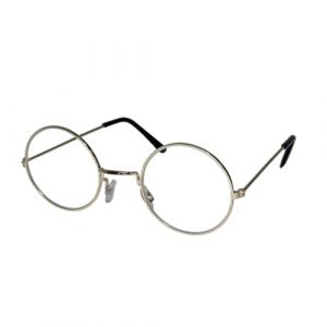 P'TIT CLOWN - Fausses Lunettes de Vue - Verres Sans Correction - Adulte - Unisexe - Pour Compléter Déguisement Père Noël, Détective, Écolier, Carnaval, Halloween, Cosplay, Fête Costumée (Or) (Quaerius . com, neuf)