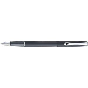 DIPLOMAT - Stylo Plume Acier Traveller - Noir Mat - Solide et &Eacute;pur&eacute; - &Eacute;criture Fine et Confortable - Acier Inoxydable - Savoir Faire Traditionnel - Garantie 5 Ans - D20000815 (CREALUXE, neuf)