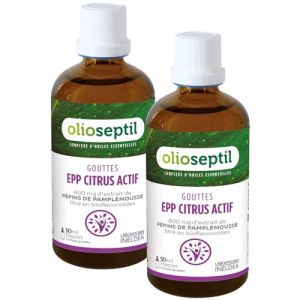 OLIOSEPTIL - Extrait de Pépins de Pamplemousse en Gouttes Citrus Actif - EPP + Plantes Origine 100% Naturelle - Contribue à la Résistance de l'Organisme - Lot de 2 produits (Parabio Santé, neuf)