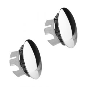 TPZORJX Lot de 2 couvercles de trop-plein en acier inoxydable pour lavabo de 22 à 24 mm,bouchon trop plein lavabo,bouchon lavabo,trop plein lavabo,cache trou trop plein lavabo (Sunlaxy OU, neuf)