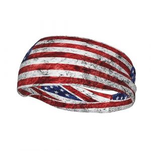 Bandeau de sport imprimé drapeau américain, 4 juillet, bandeau de sport polyvalent pour enfants et adultes, bandeau réglable (JUNGTae, neuf)