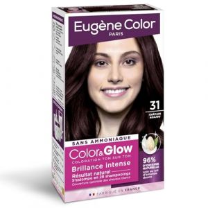 Coloration 31 Ch&acirc;tain Acajou Sans Ammoniaque Brillance Intense Color&Glow EUGENE COLOR - la bo&icirc;te Lot De 3 - Par Lot (March&eacute; Parisien, neuf)
