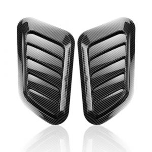 Prise d'Air pour Capot de Voiture, 2 pièces garnitures d'admission pour capot de voiture, Grille de Prise D'air de Voiture, Universel Capot Évents, pour Focus RS MK2 Style, noir (TQP CADEAU SARL, neuf)