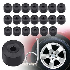 ZoeTekway Lot de 20 caches couvercles de roue de 17 mm, bouchons &agrave; vis antivol, compatibles avec VW Golf Passat Beetle Compatible avec Audi, toutes les marques de voitures (zhichengshop, neuf)
