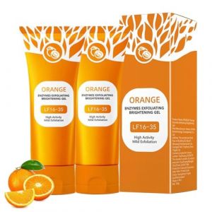 Orange Exfoliating Brightening Gel, 50g Gel Exfoliant Visage Et Corps, Gommage Corps Exfoliant, Gelee Eclaircissante Gommage, Gentle Exfoliator For Face, Skin Exfoliator For Body (2PC, 50g) (xiaxiappa99, neuf)