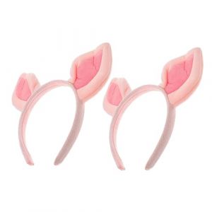 Healeved 2pièces Bandeau Tête Oreilles De Cochon Accessoire Costume Mignon Pour Filles Cosplay Amusant Pour Fête Et Déguisement (Sonieg, neuf)