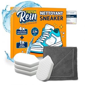 Gomme Magique Chaussures | 4 pi&egrave;ces de nettoyant Chaussure Blanche - durabilit&eacute; 2,5X Plus &eacute;lev&eacute;e | Eponge a Melamine Nettoyage Sneakers e &eacute;ponge Magique - epoonge Chaussures Nettoyage (OLKA E-Commerce GmbH, neuf)