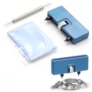 JYNXOR ensemble de trois pi&egrave;ces R&eacute;glable Rectangle Montre Dos Couverture Ouvreur Remover Cl&eacute; Kit De R&eacute;paration Outil pour Montre Batterie Remover Montre R&eacute;paration cr&eacute;atif (SHOPSCAPE INK, neuf)