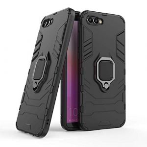MRSTER Coque pour Honor View 10, Double Couche Renforc&eacute;e D&eacute;fense Antichoc Armure Housse Etui avec 360 Rotation Bague Support pour Huawei Honor View 10. HB Black (MRSTER, neuf)