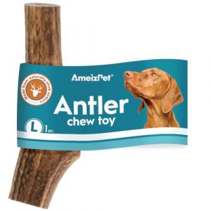 Ameizpet Os De Cerf pour Chien - Friandises Idéal Chiens Entièrement Naturelles Et, Os De Cerfs Durable A Longue Durée Idéal Chiens, Corne Cerfs Robuste pour Chien - 1 Pièce Taille L Corne Cerf (Ventus artis, neuf)