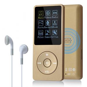 COVVY Slim Music Player 8 GB Portable sans Perte De Qualité Sonore Mp3 70 Heures Écran Jusqu'à 64 Go (Or) (BLUEMANGO, neuf)