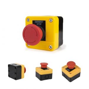 Lotbun 110v~400v Bouton Arret D'Urgence Indice D'&eacute;Tanch&eacute;It&eacute; Ip65,Arret D'Urgence Coupe Circuit Bouton Poussoir (wang xing store, neuf)