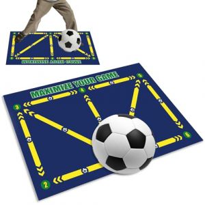 AFAIK Tapis d'entra&icirc;nement de football Tapis de football Entra&icirc;nement de pas de football Tapis d'entra&icirc;nement antid&eacute;rapant Entra&icirc;nement de pas Tapis d'entra&icirc;nement 60x90 cm Tapis amortisseur pour (ZHAOX, neuf)