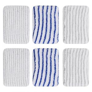 GIONAR 6pcs Lingettes Clean and Steam pour Rowenta Clean & Steam ZR005801/ZR005804/ZR850002/RY7/RY8 Série, Serpillère Microfibre, Tampons Lavable en Microfibre (Gris et Bleu) (ChongQingLanXingYuanKeJi, neuf)