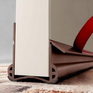 Wendict 93cm Joint de Porte Anti Bruit Porte, Boudin de Porte Anti Courant d'air, Autocollant, Boudin de Porte pour Isolation Acoustique, r&eacute;sistant aux intemp&eacute;ries pour Portes (Marron) (ZhuDZ-EU, neuf)