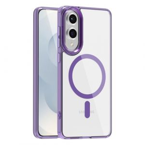 Lunivop Compatible avec Samsung Galaxy S25 Edge Coque Transparente [Compatible avec MagSafe ] Protection Magn&eacute;tique Robuste Antichoc Coque，pour s25 Edge (6.7") Violet (Lunivop Accessories Inc, neuf)
