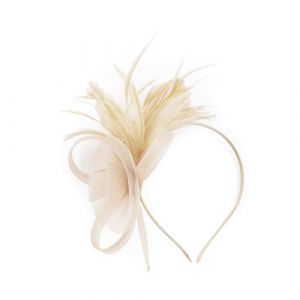 Serre-tête esthétique en maille à plumes pour femmes et filles des années 1920 - Serre-tête bibi de soirée - Serre-tête pour coiffure de mariage (FuTaYi, neuf)