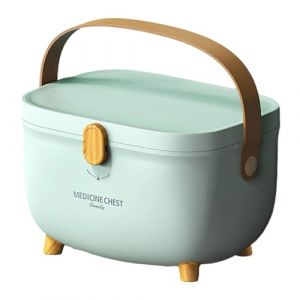 vreplrse Boîte de Rangement de médicaments à poignée Confortable, boîtes de Rangement Solides, durables et Pratiques, boîte médicale en Plastique, Vert Sapin Clair (roccolii, neuf)
