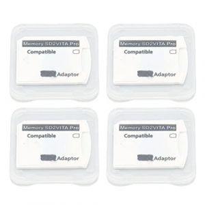Adaptateur de Carte Mémoire SD2Vita 5.0, Adaptateur de Carte Mémoire Micro 4 Pièces pour Adaptateur de Carte Mémoire Compatible pour PS Vita 1000 2000 pour PS TV (Zhaojou, neuf)