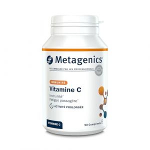 Metagenics Vitamine C - Soutien Immunitaire - Haute Biodisponibilit&eacute; - R&eacute;duction de la Fatigue, Antioxydant Naturel - Sans Gluten, V&eacute;g&eacute;talien - 90 Comprim&eacute;s - 3 Mois (Metagenics EMEA, neuf)
