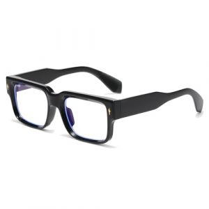 Long Keeper Surlunettes de Soleil Carrée Cadre épais pour Femme Homme Rétro Rectangulaires Mode Classique Lunettes de Soleil UV400 Protection (Noir Transparent) (LongKeeper, neuf)