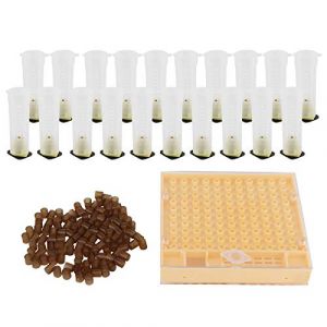 Kit D'élevage De Reine des Abeilles,Kit Elevage De Reine,Outil De Kit De Greffe D'apiculture, Kit De Tasse De Cellule D'élevage en Plastique De Cage De Boîte D'élevage De Reine des Abeilles (Nineyea, neuf)