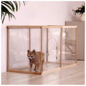 FENGZEQUAN Enclos Lapin Int&eacute;rieur Modulable,Parc for Animaux avec Porte,Grand Enclos for Chien en Acrylique,Parc pour Chien ，pour Chat Parc Chiot Cage for Chien Cage Lapin(Small Door,8 Pieces) (FENGZEQUAN SHOP, neuf)