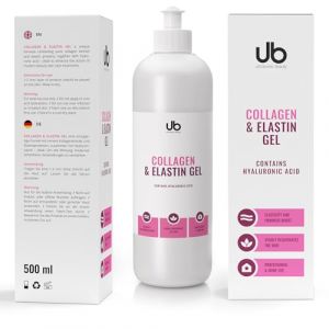 Gel UB Collagène & Élastine | Sérum Concentré | Gel Conducteur | Améliore l'efficacité des traitements de beauté (micro courant, radiofréquence, ultrasons, électrothérapie) 500 mL (Ultrasonic Beauty, neuf)