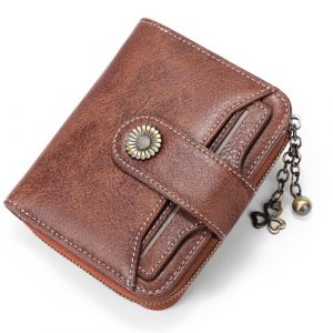 SENDEFN Portefeuille Femme Cuir Porte Monnaie Court Sac d'argent Femmes RFID Blocage Portefeuille Femmes Petit Zippé Portefeuille (Sendefn2018, neuf)